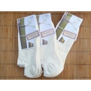 Chaussettes en bambou Invisibles écrues (3 paires) - 39/41