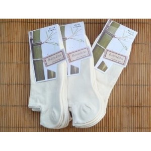 Chaussettes en bambou Invisibles écrues (3 paires) - 42/45 