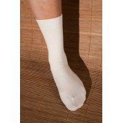 Chaussettes blanches femme en bambou - Sao-Bio